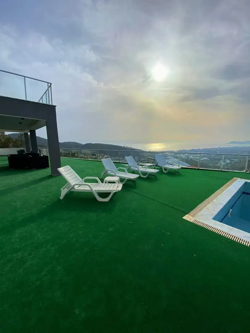 PRİVATE VİLLA FOR SALE IN KARGICAK WITH İNFİNİTY POOL - FULL VIEW