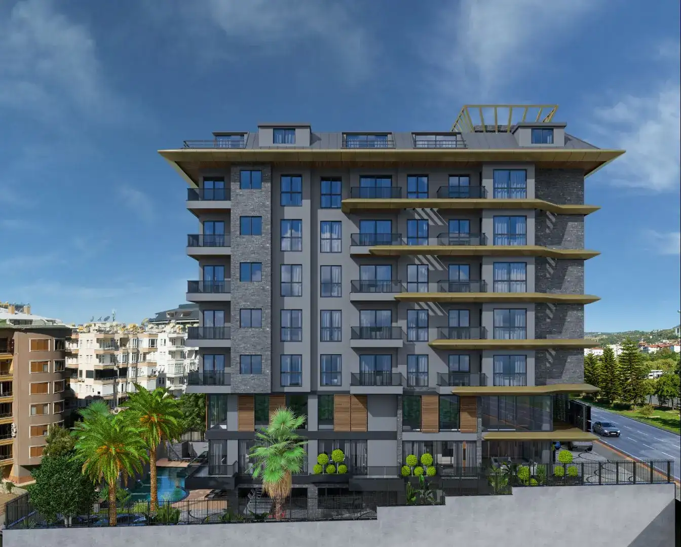 NEW PREMIUM COMPLEX PROJECT 200M. FROM CLEOPATRA BEACH
