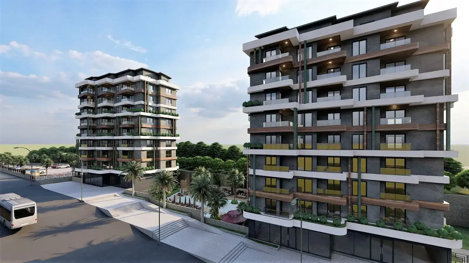 PROJECT WITH Scenic Area Under Construction in Avsallar