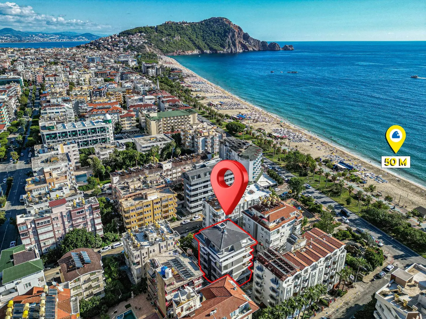 PROCECT UNDER CONSTRUCTİON 50 M AWAY FROM THE FAMOUS CLEOPATRA BEACH