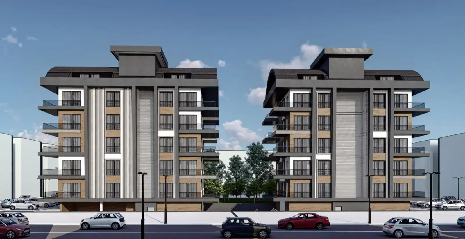 NEW COMPLEX UNDER CONSTRUCTION IN ALANYA IN MAHMUTLAR DISTRICT