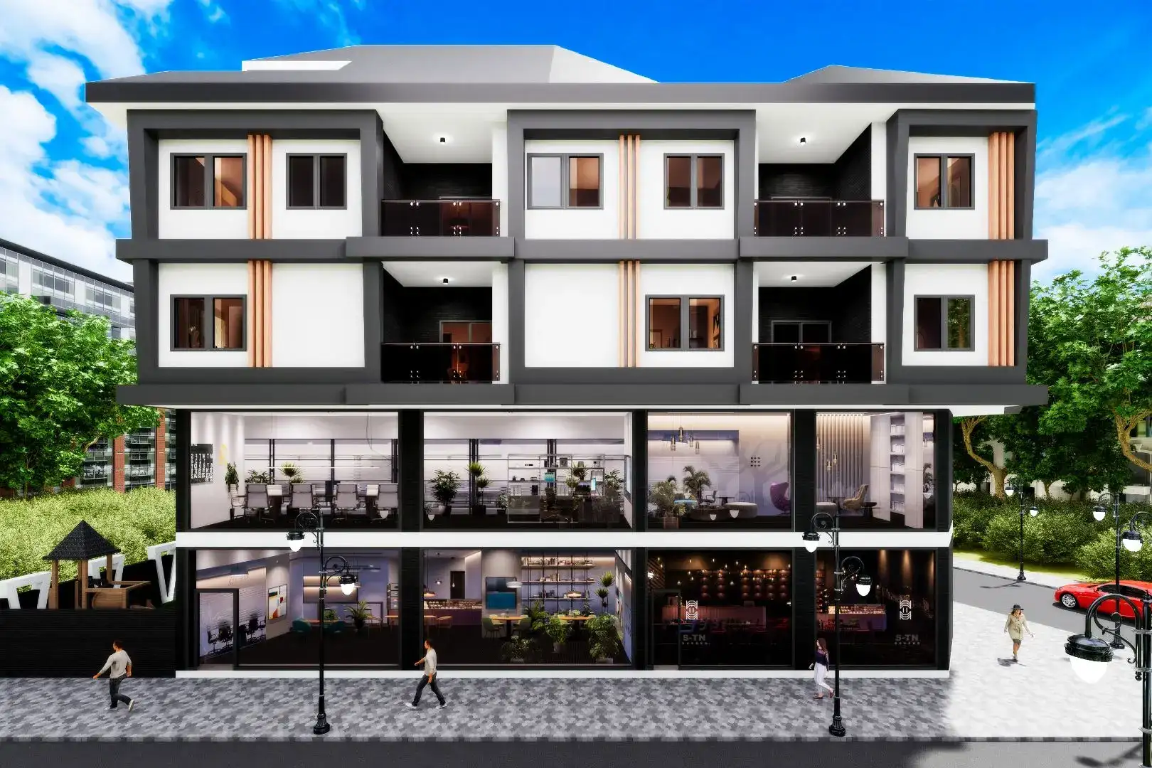 PROJECT OF RESIDENTIAL COMPLEX IN DEMIRTAS, ALANYA UNDER CONSTRUCTION