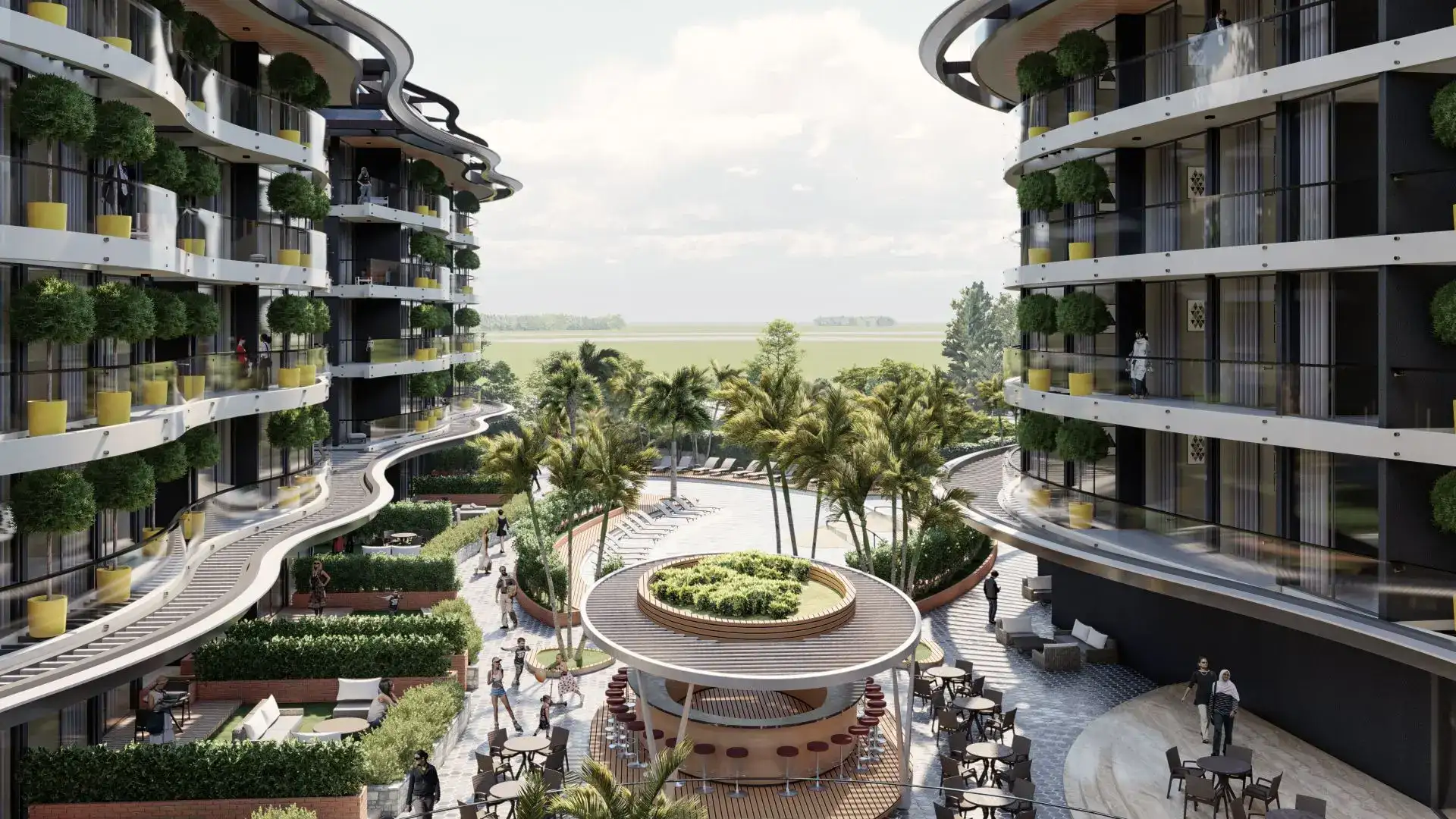 PROJECT OF RESIDENTIAL COMPLEX 300M FROM THE SEA IN A POPULAR DISTRICT