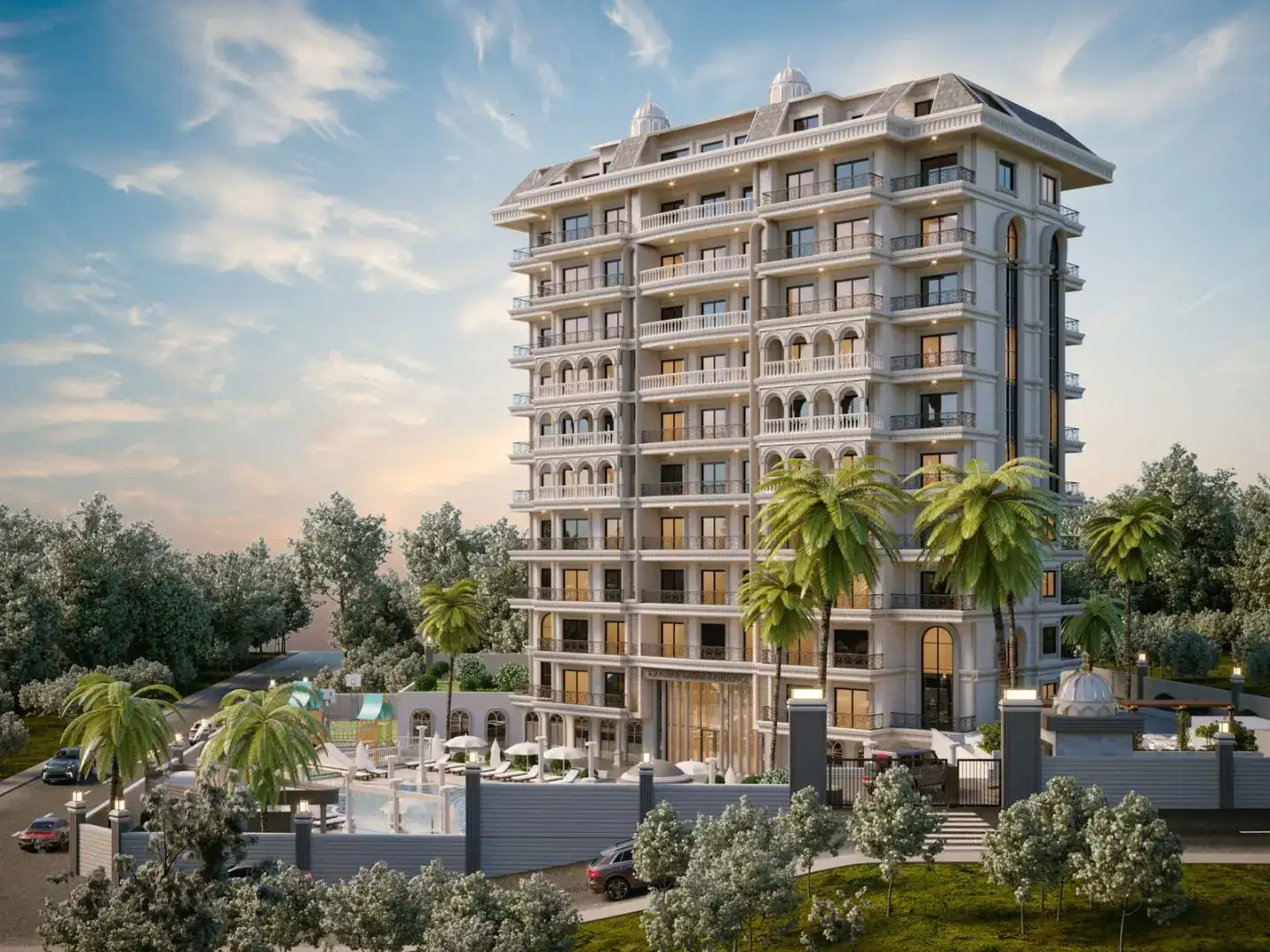 COMPLEX WITH HOTEL INFRASTRUCTURE 400M FROM THE BEACH IN AVSALLAR