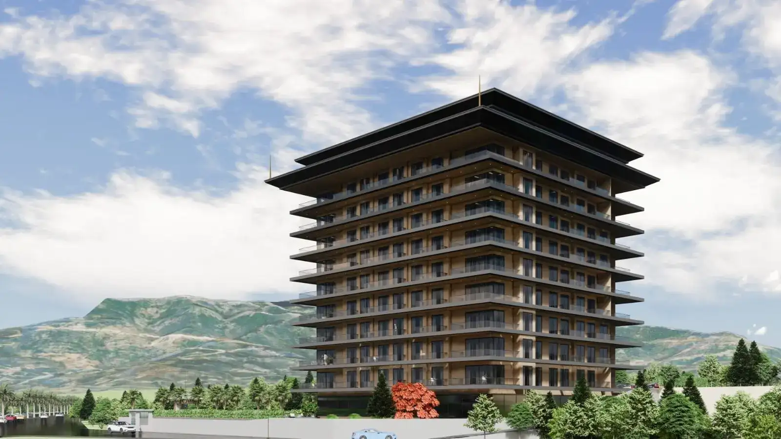 NEW COMPLEX COMFORT CLASS 200M FROM THE BEACH IN TOSMUR ALANYA