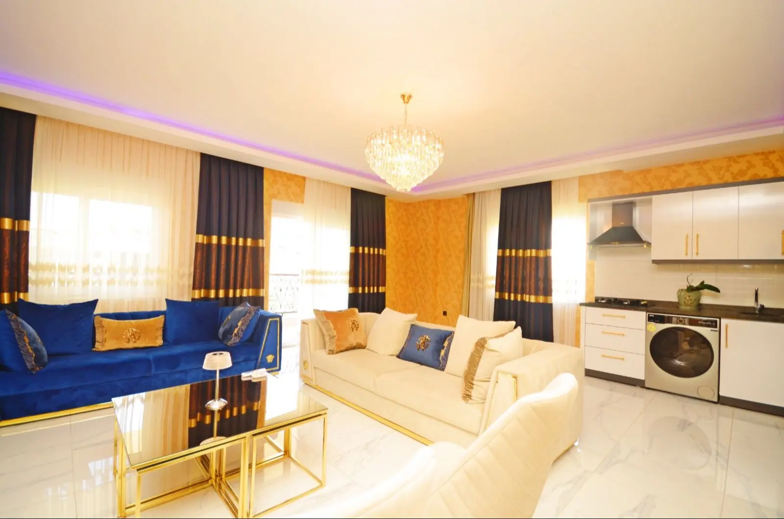 FURNISHED 3+1 DUPLEX WITH CITY VIEW JUST 300M FROM THE SEA 