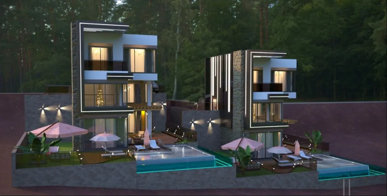 3+1 VILLA WITH CASTLE AND SEA VIEW IN KARGICAK