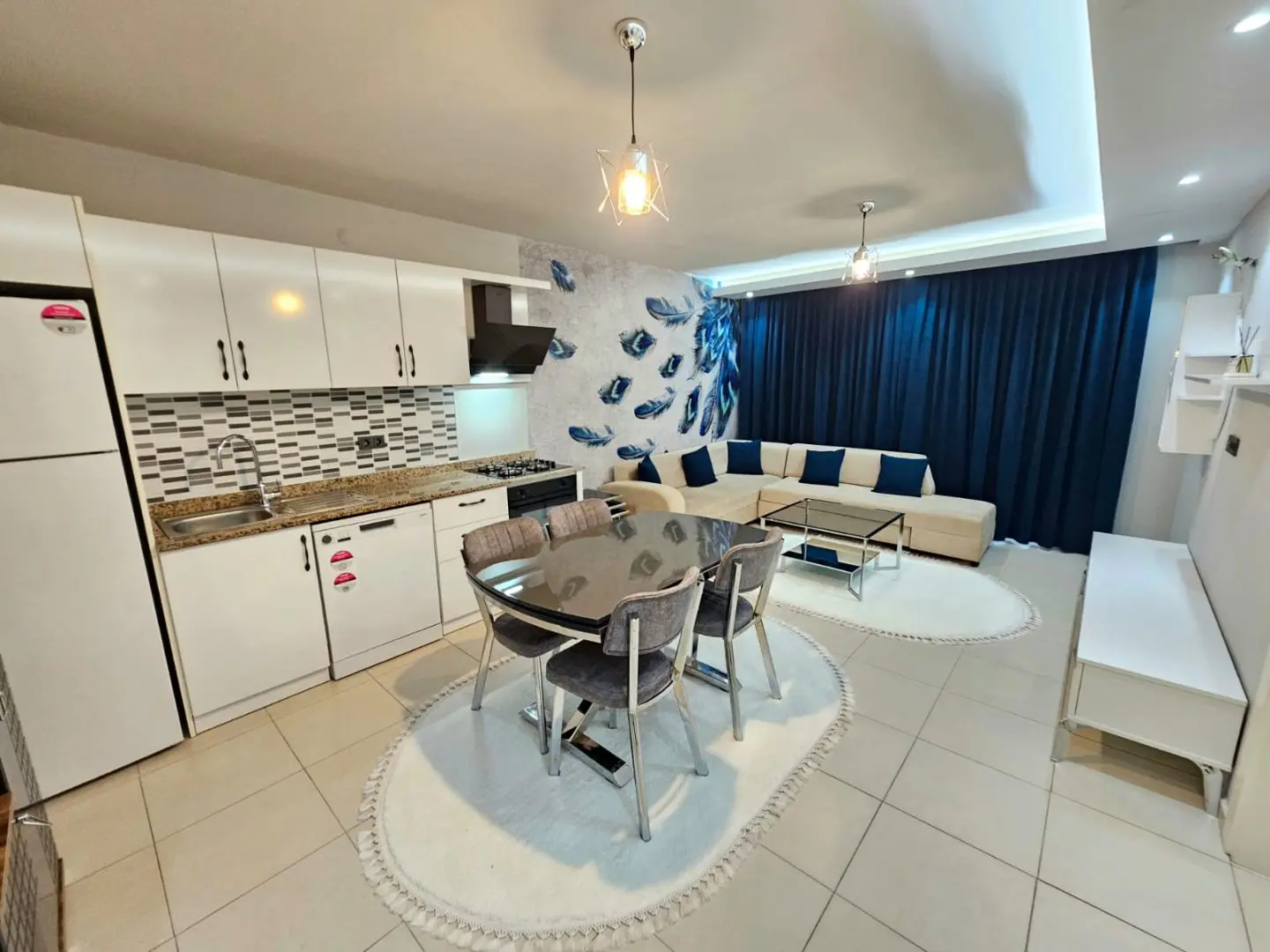 150M FROM THE SEA FURNISHED 1+1 FLAT IN MAHMUTLAR-ALANYA