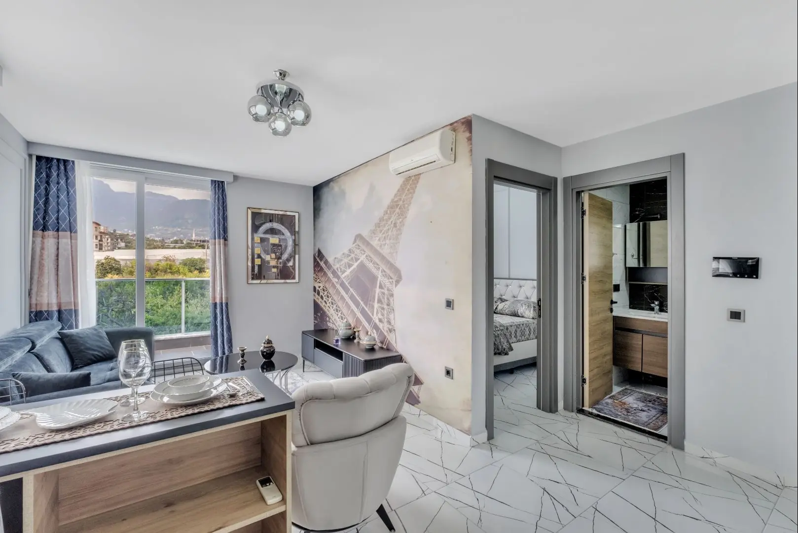 FURNISHED 1+1/46M² IN A LUXURY AND FULL ACTIVITY SITE IN OBA-ALANYA