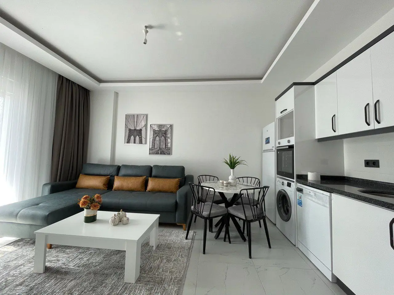 Furnished 1+1 Flat in an Active Site in the Kargicak Area