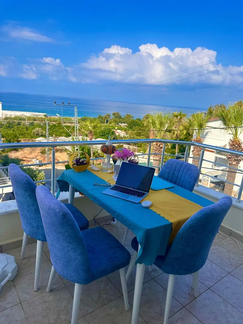 Furnished 1+1 Apartment with Sea View in Keşefli District
