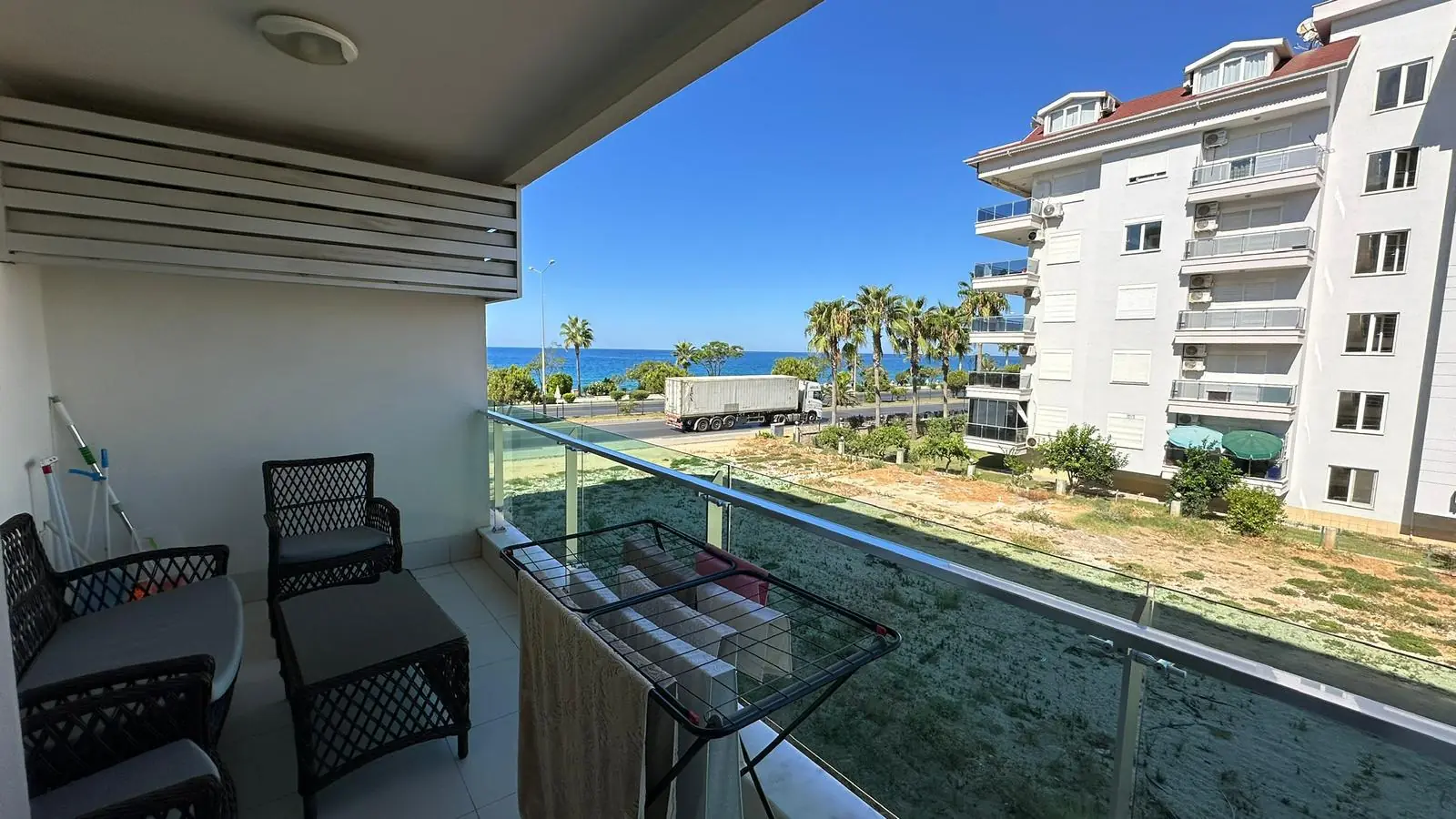 Furnished 1+1 Flat with Stunning Sea Views in the Kestel Area
