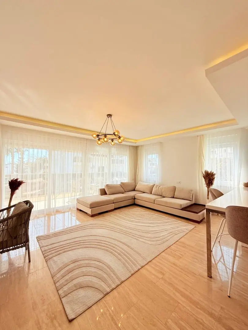 Furnished 3+1 Duplex Flat with a View in the Konaklı Area